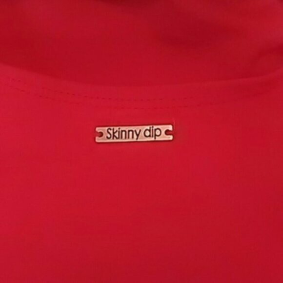 Skinny Dip Red One Piece Bathing Suit High Cut Size US XL - Picture 11 of 16